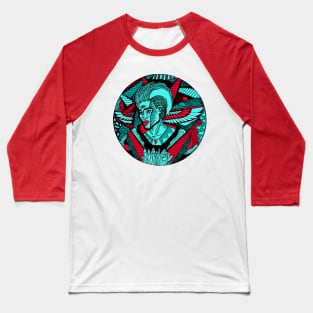 Turqred Wise Afro King Baseball T-Shirt